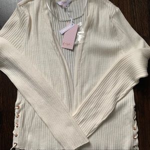 Lace Up Cardigan